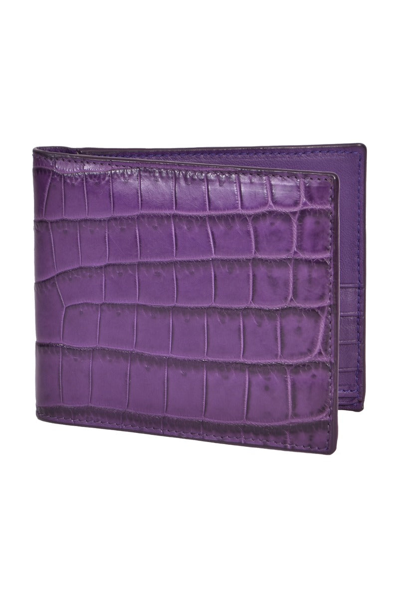 Bottega Veneta Crocodile Leather Bi Fold Wallet Rt129-103