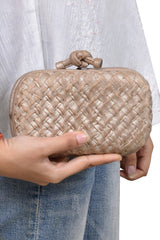 Bottega Veneta Intrecciato Knot Clutch