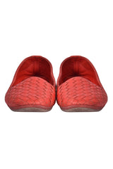 Bottega Veneta Intrecciato Red Loafers