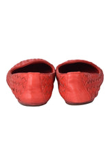 Bottega Veneta Intrecciato Red Loafers