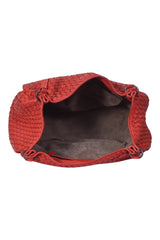 Bottega Veneta Parachute Intrecciato Nappa Red Handbag