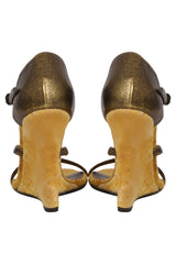 Bottega Veneta Velvet Wrap Wedge Sandals