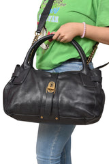 Burberry Bartow Black Leather Handbag