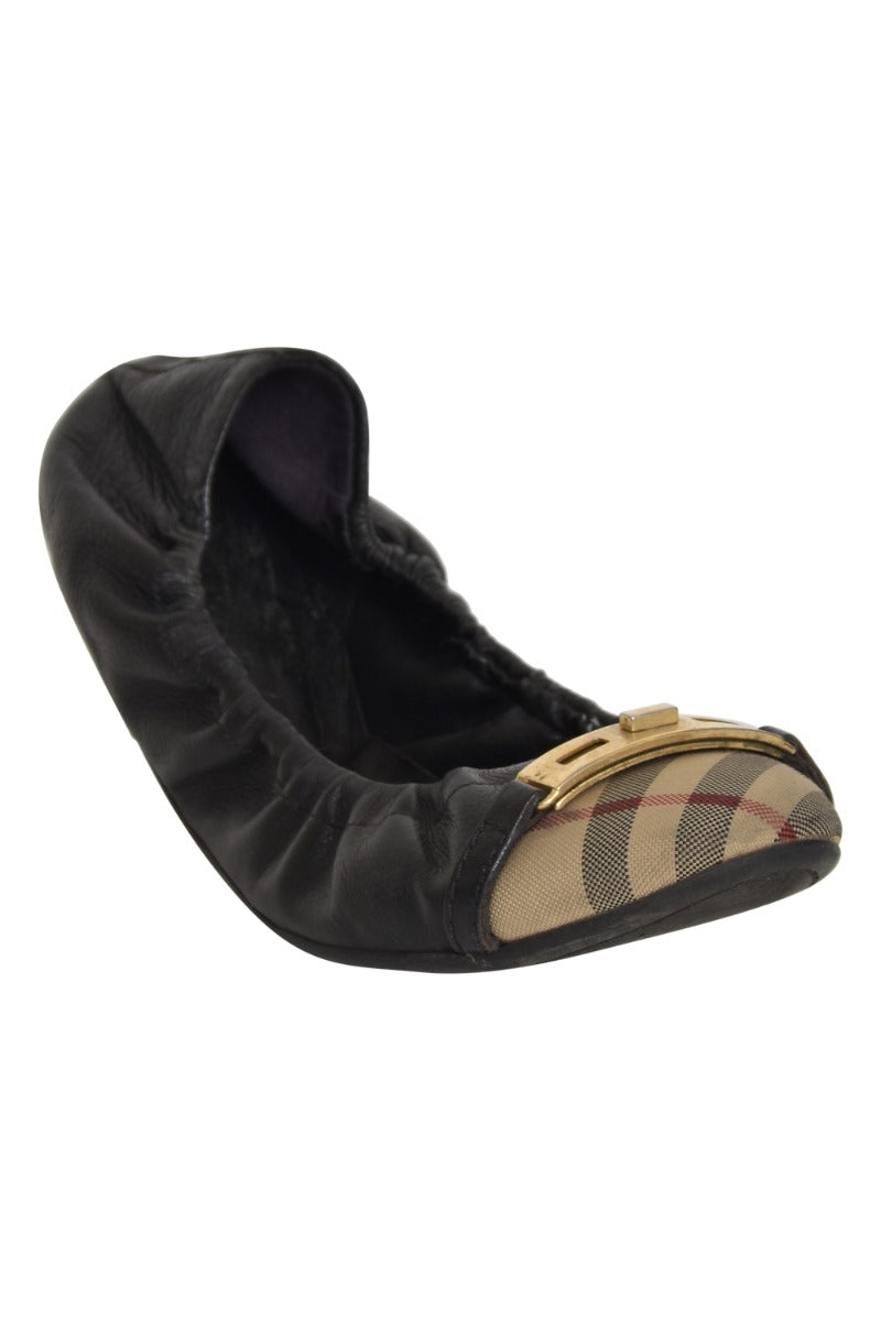 burberry-black-leather-and-nova-check-ballerinas