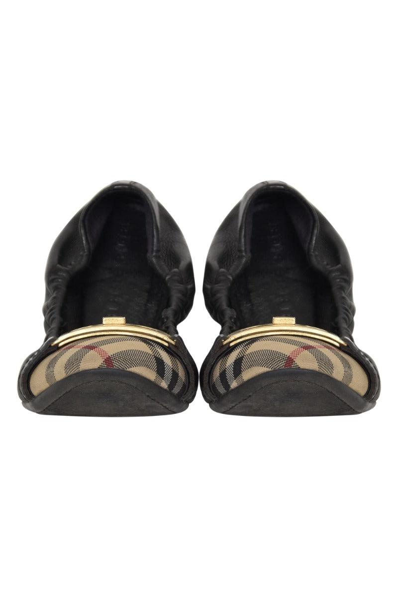 burberry-black-leather-and-nova-check-ballerinas
