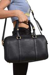 Burberry Black Leather Medium Alchester Bowler Bag