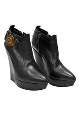 Burberry Brown Wedge Boots