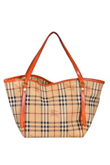 Burberry Canterbury Haymarket Coated Canvas Tote Bag
