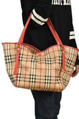 Burberry Canterbury Haymarket Coated Canvas Tote Bag