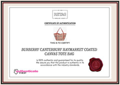 Burberry Canterbury Haymarket Coated Canvas Tote Bag