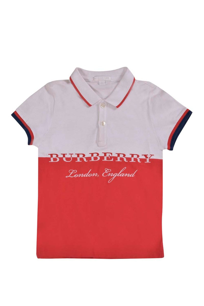 Burberry Dual Tone Polo T Shirt