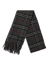 Burberry Nova Checks Gray Lambswool Scarf