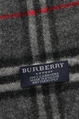 Burberry Gray Lambswool Nova Check Scarf