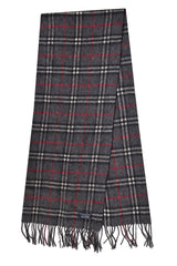 Burberry Gray Checks Cashmere Scarf