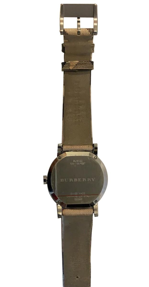 BURBERRY HAYMARKET CHECK STAINLESS STEEL WATCH