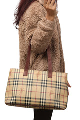 Burberry Haymarket Rectangular Check Tote