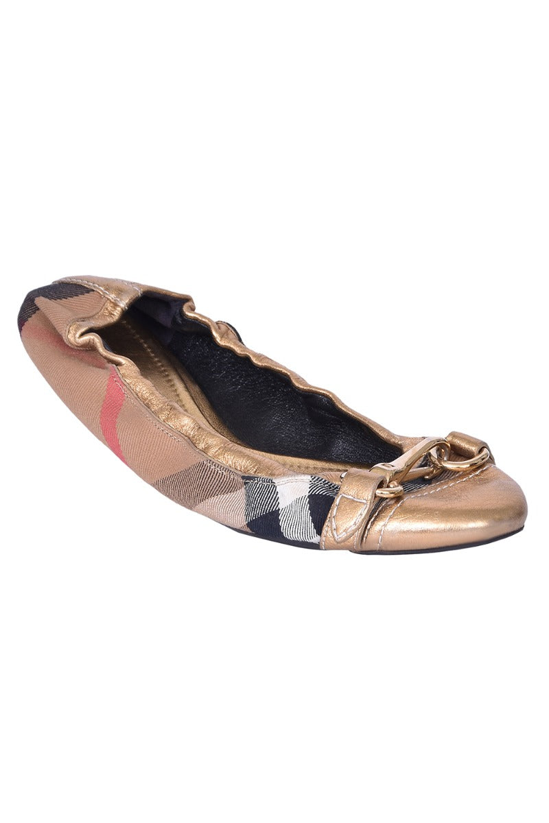 burberry-nova-check-canvas-metallic-ballerinas