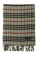Burberry Nova Checks Gray Cashmere Scarf