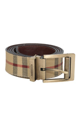 Burberry Nova Checks Leather & Canvas Belt