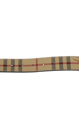 Burberry Nova Checks Leather & Canvas Belt