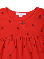 Burberry Orange Burberry Baby Print Jersey Dress