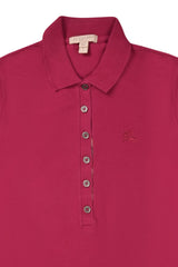 Burberry Pink Cotton Pique Polo T Shirt