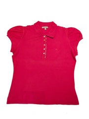 Burberry Pink Polo Neck T Shirt