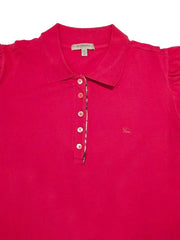 Burberry Pink Polo Neck T Shirt