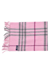 Burberry Pink/Gray Checkered Scarf