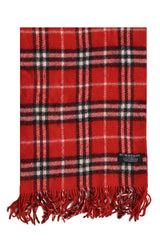 Burberry Red Cashmere Nova Checks Muffler