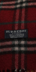 Burberry Red Check 100% Cashmere Muffler
