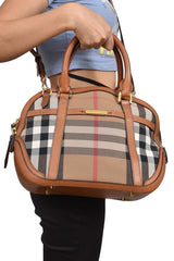 Burberry Small Orchard House Check Bowling Bag