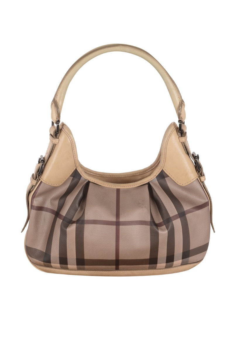 Burberry Smoked Check Brooklyn Hobo Bag