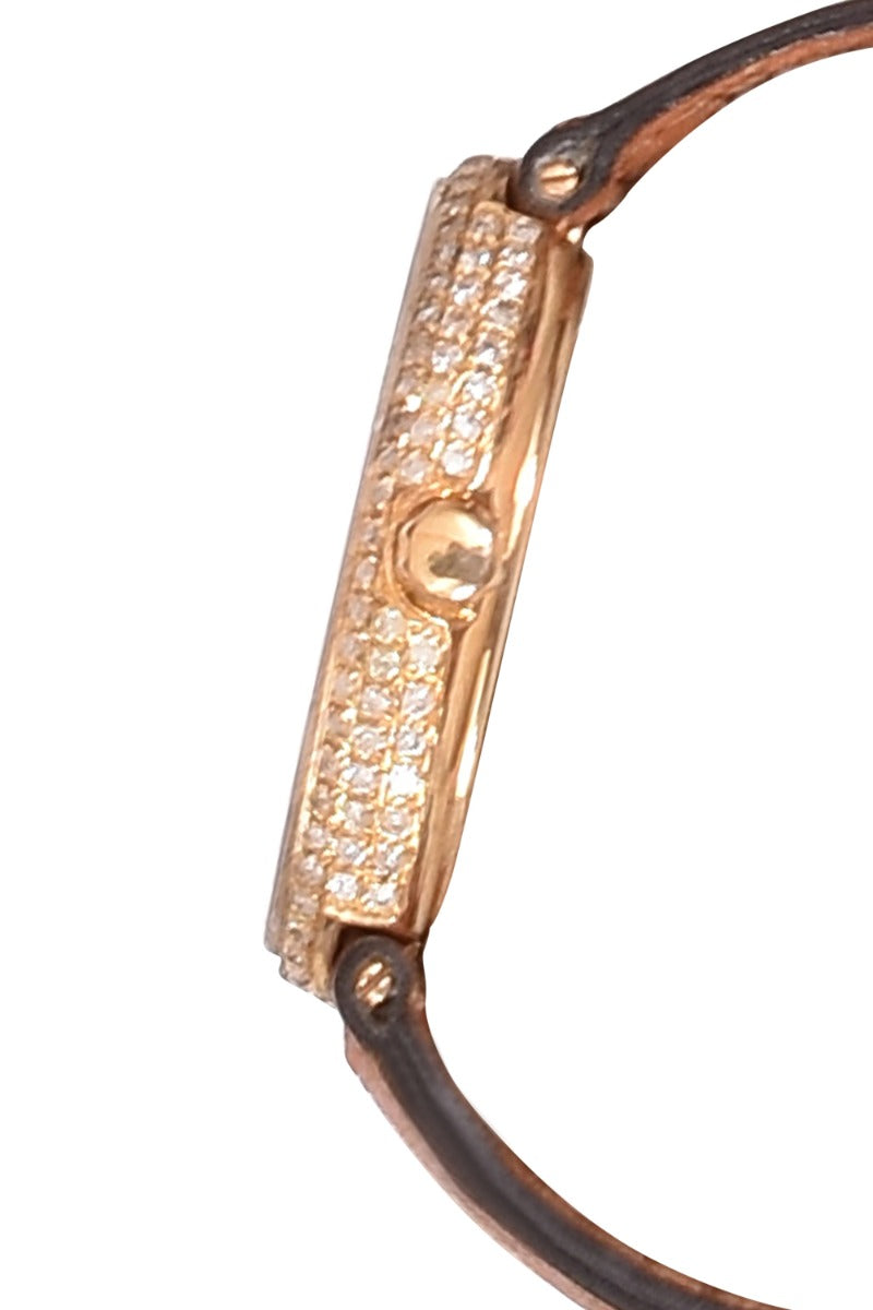 Bvlgari Ovale Quartz K18 Diamond/Gold Customised Wristwatch