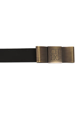 Carolina Herrera Leather Bow Buckle Belt