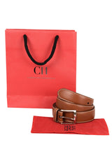 Carolina Herrera Leather Buckle Belt