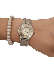 Cartier Cream Stainless Steel Must De Cartier Women Wristwatch