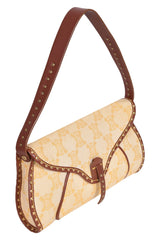 Celine Vintage Macadam Shoulder Bag