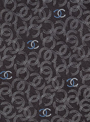Chanel Black Monogram Tie