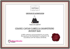 Chanel Caviar Camellia Drawstring Bucket Bag