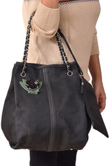 Chanel Caviar Camellia Drawstring Bucket Bag