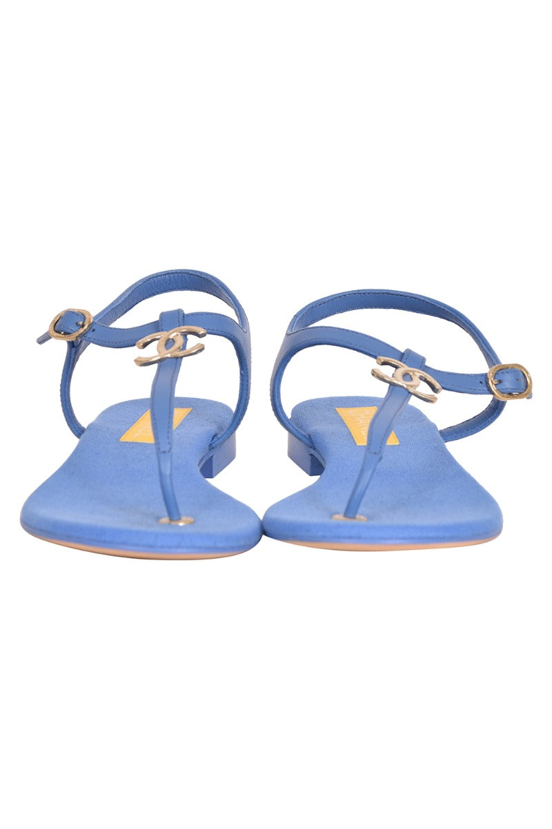 chanel-cc-buckle-solid-blue-flats