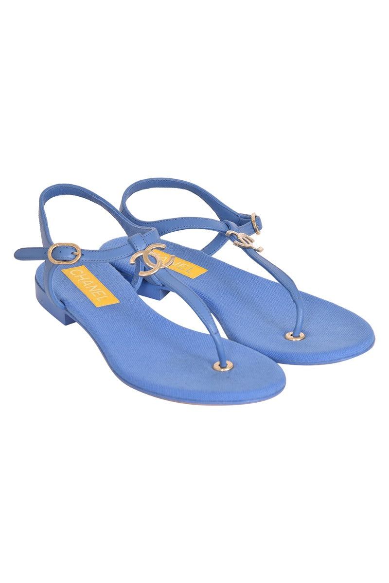 chanel-cc-buckle-solid-blue-flats