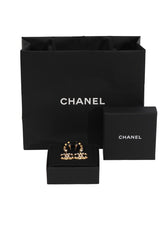 Chanel Cc Dangling Logo Earrings