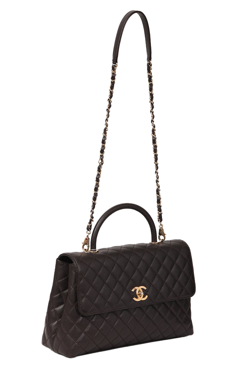 chanel-cococaviar-leather-brown-top-handle-bag