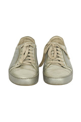 Chanel Leather EU 37 Silver Sneaker