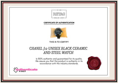 Chanel J12 Unisex Black Ceramic and Steel Watch
