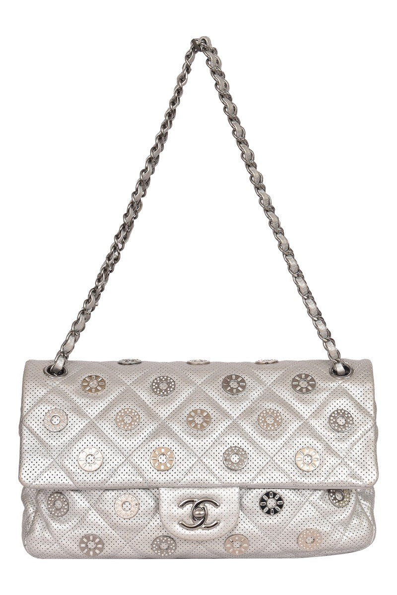 chanel-paris-dubai-medals-embellished-quilted-perforated-lambskin-silver-flap-handbag