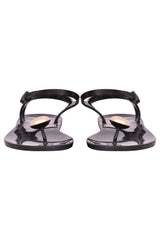 Chanel Pearl Logo Jelly Sandals