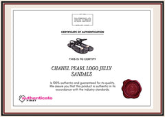 Chanel Pearl Logo Jelly Sandals